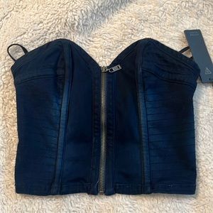 Guess Denim Strapless Bustier Top